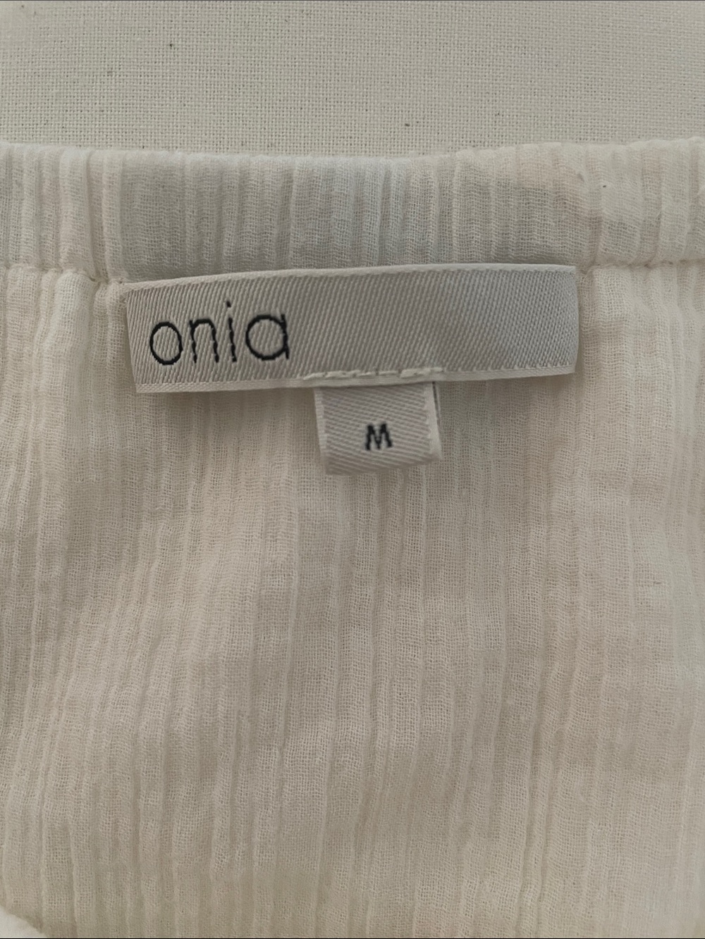 ONIA Crinkle Gauze Maxi Dress In Egret. Size M - Picture 11 of 16